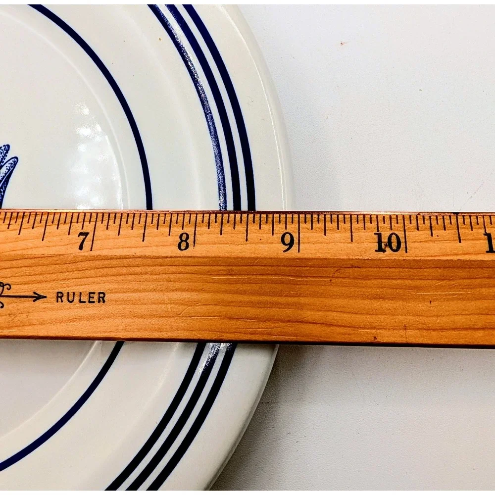 Williams Sonoma Careme Dessert Plates Set of 4 Blue White Pastry England 9 Inch